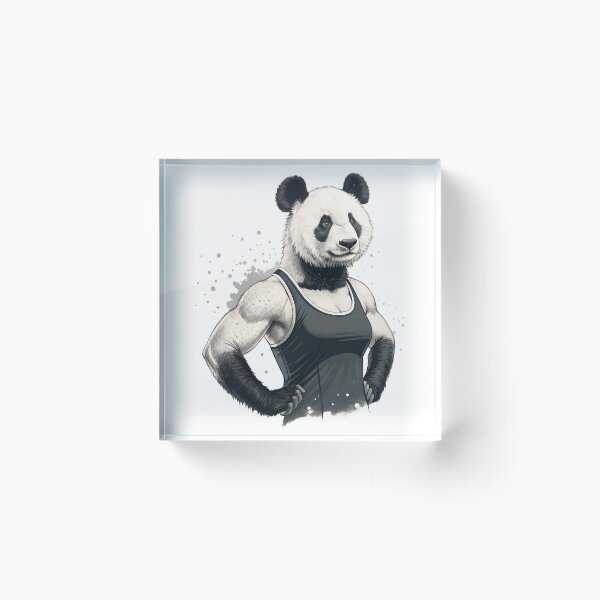Item preview, Powerlifting Panda Mama Cute Fitness Illustration designed and sold by PLisasPets.