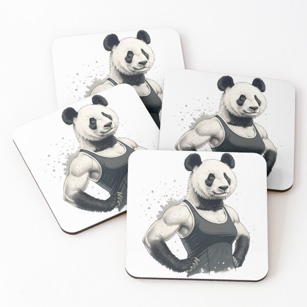Item preview, Powerlifting Panda Mama Cute Fitness Illustration designed and sold by PLisasPets.