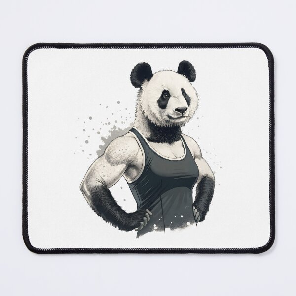 Item preview, Powerlifting Panda Mama Cute Fitness Illustration designed and sold by PLisasPets.