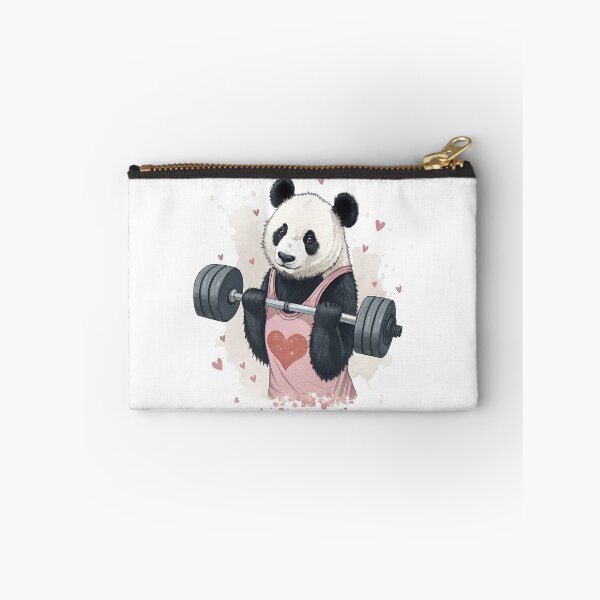 Item preview, Strong Panda with Barbell Feminine Strength Design designed and sold by PLisasPets.