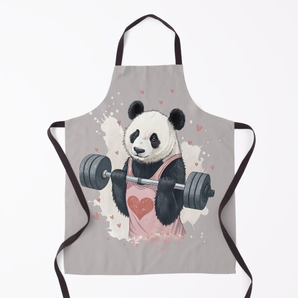 Item preview, Strong Panda with Barbell Feminine Strength Design designed and sold by PLisasPets.