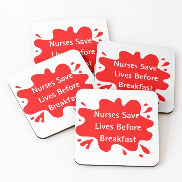 Item preview, Nurses Save Lives Before Breakfast Funny Nurse Quote designed and sold by Red BloB.