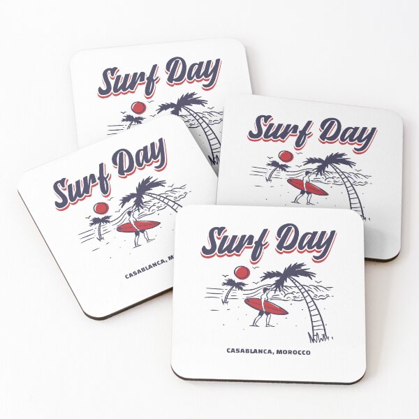 Item preview, Retro Surf Day Casablanca, Morocco Graphic designed and sold by Bold & Brewed.