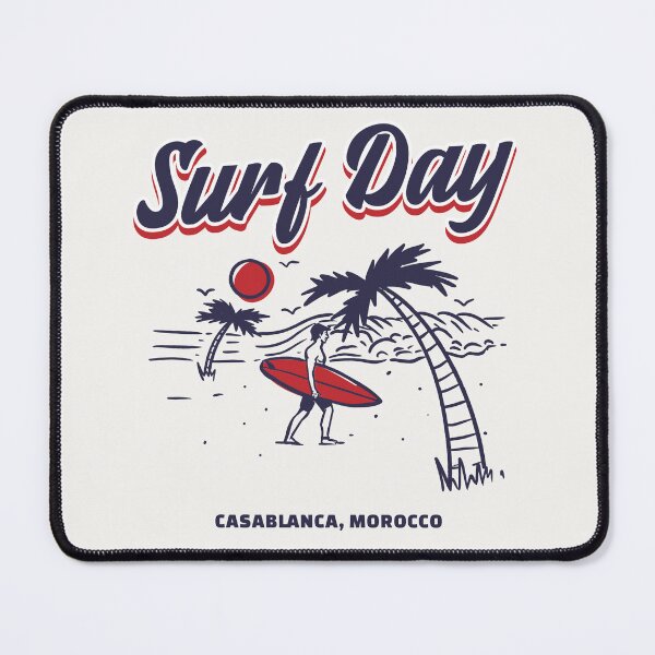 Item preview, Retro Surf Day Casablanca, Morocco Graphic designed and sold by Bold & Brewed.