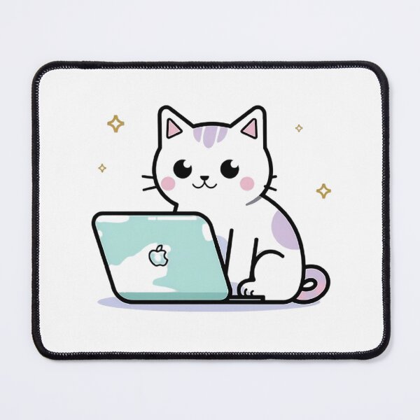 Item preview, Aesthetic Cat Coder - Kawaii Pastel Design for Developers designed and sold by DevVibe.