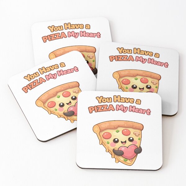 Item preview, You Have a Pizza My Heart Cute Kawaii Love Design. designed and sold by The-T-In-Retro.