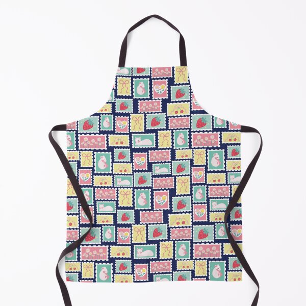 Item preview, Cute Floral Animals Fruit Postage Stamps Blue Pattern designed and sold by winterpumpkin.