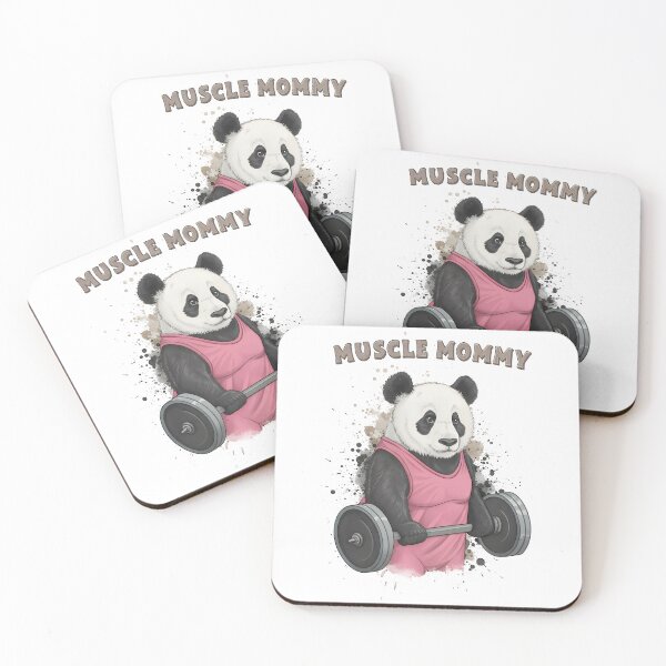Item preview, Powerlifting Panda Mama Cute Fitness Illustration designed and sold by PLisasPets.