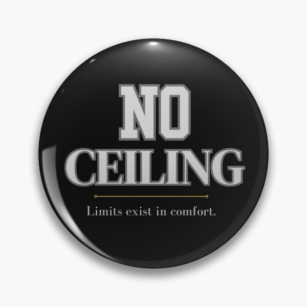 Item preview, No Ceiling – Minimal Luxury Ambition Statement Black Tee Design designed and sold by AdicretorDesign.