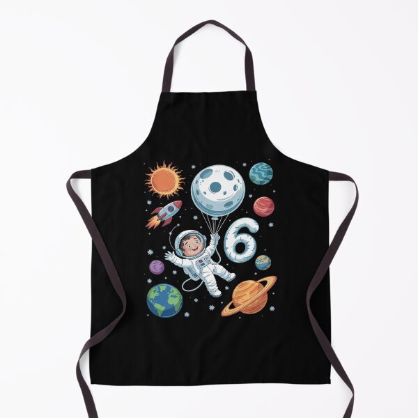Item preview, Kids 6th Birthday Astronaut Balloon Planet 6 Year Old Boy designed and sold by joyouartArt.