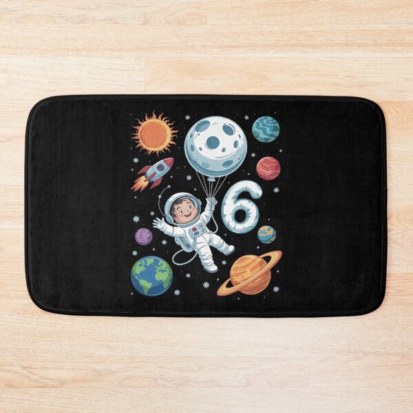 Item preview, Kids 6th Birthday Astronaut Balloon Planet 6 Year Old Boy designed and sold by joyouartArt.