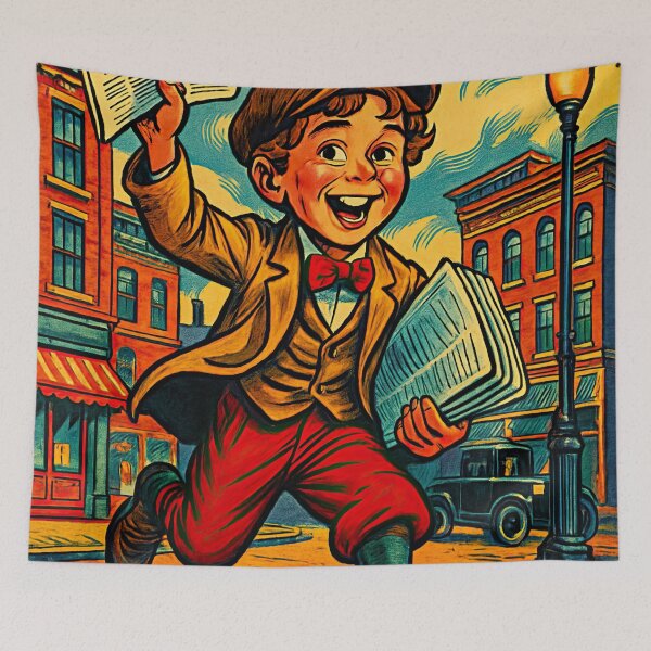 Item preview, Newspaper boy | Comics - Cartoon style designed and sold by ComicsFactory.