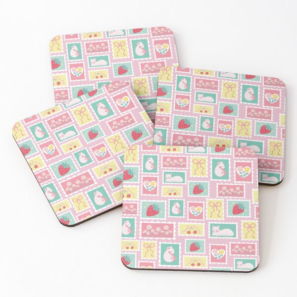 Item preview, Whimsical Floral Animals Fruit Postage Stamps Pink Pattern designed and sold by winterpumpkin.