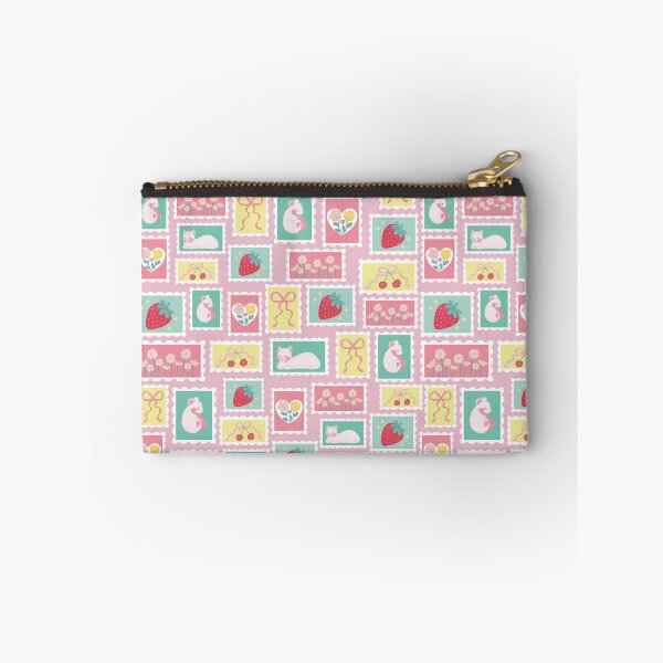 Item preview, Whimsical Floral Animals Fruit Postage Stamps Pink Pattern designed and sold by winterpumpkin.
