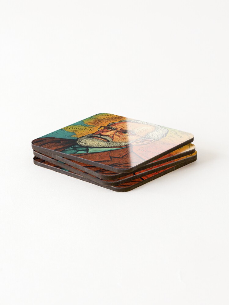 Thumbnail 4 of 5, Coasters (Set of 4), J.R.R. Tolkien, author | Comics - Cartoon style designed and sold by ComicsFactory.