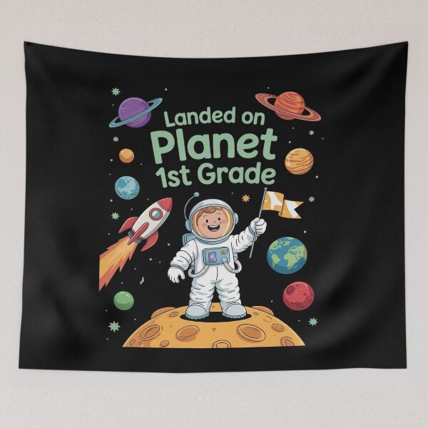 Item preview, Kids First Day 2024 Astronaut in School, First Grade here I come designed and sold by joyouartArt.
