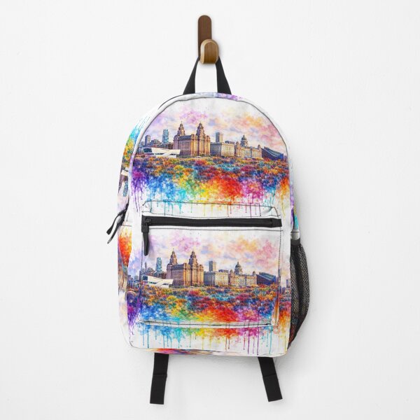Item preview, Liverpool Skyline in Color, Vibrant Waterfront Splash Art designed and sold by Paul Thompson Photography.