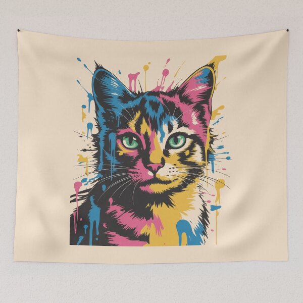 Item preview, Pop Art Cat Classic T-shirt For Cat Lovers designed and sold by PaulaArtworks.
