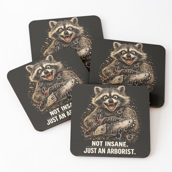 Item preview, Arborist Funny Raccoon Chainsaw Design designed and sold by Meandmyshop.