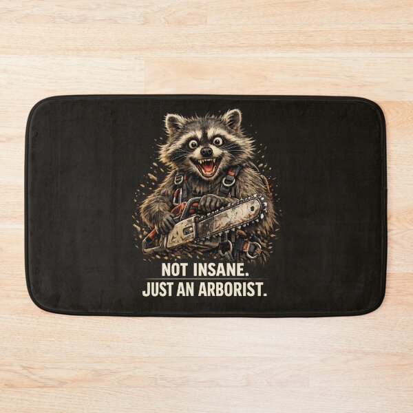 Item preview, Arborist Funny Raccoon Chainsaw Design designed and sold by Meandmyshop.