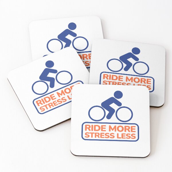 Item preview, Ride More Stress Less - Cycling Motivation designed and sold by Shape Snip Studio.