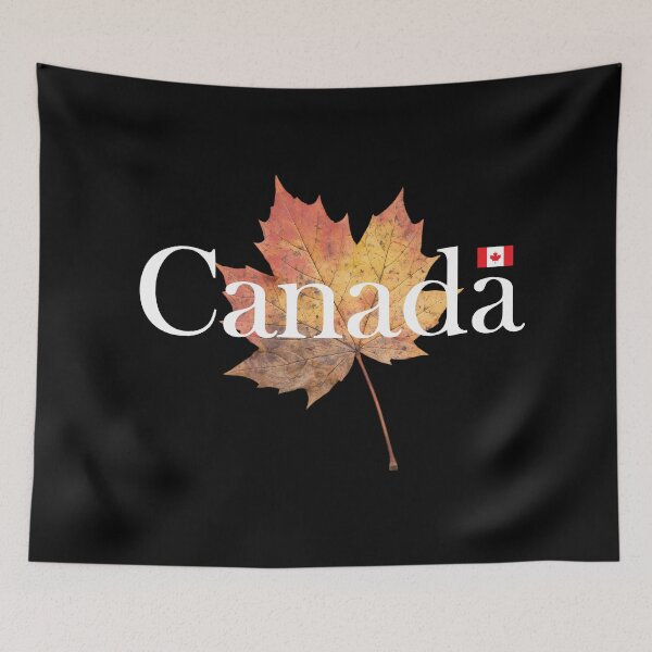 Item preview, Canada W/Fall Maple leaf White on Black designed and sold by ArtofDissent.