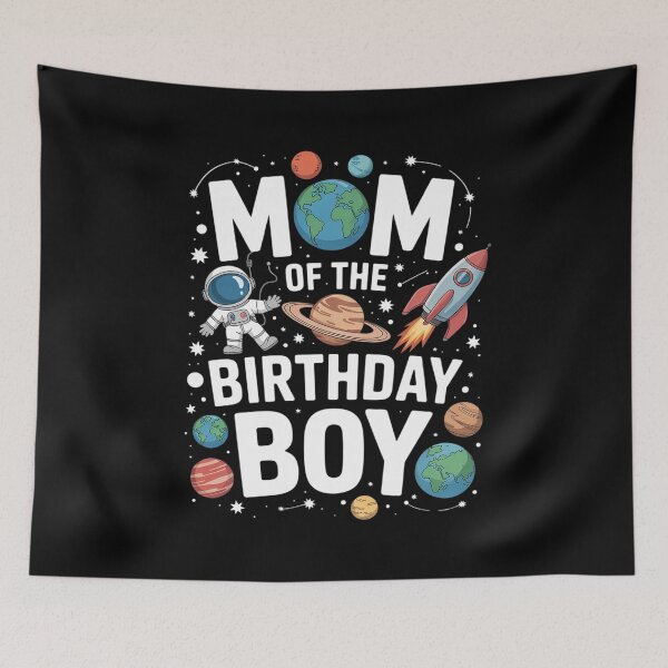 Item preview, Mom Of The Birthday Boy Astronaut Family Space Planets designed and sold by joyouartArt.