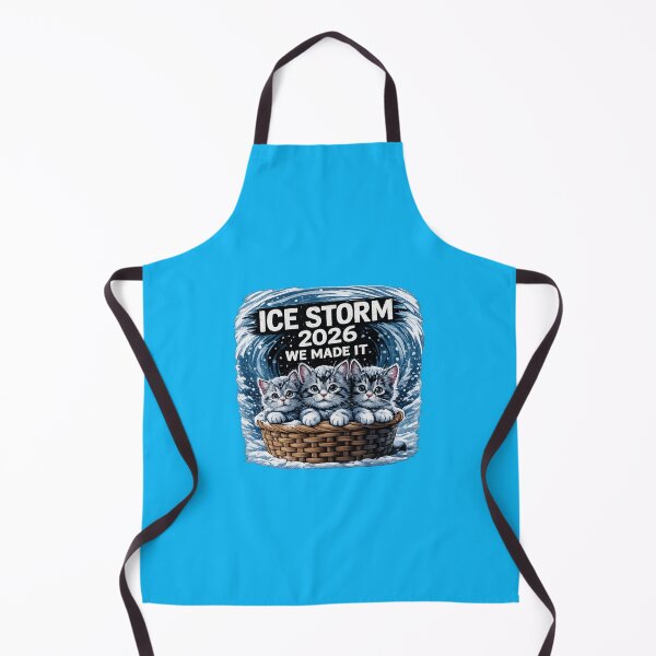 Item preview, Ice Storm 2026 – We Made It Cute Cat Winter Illustration designed and sold by MCdsgns.