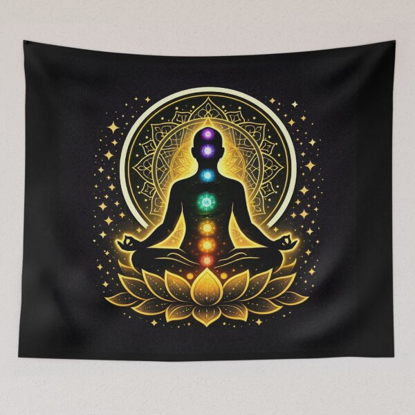 Item preview, Meditating With The Seven Chakras Lotus Flower designed and sold by Myra365Art.