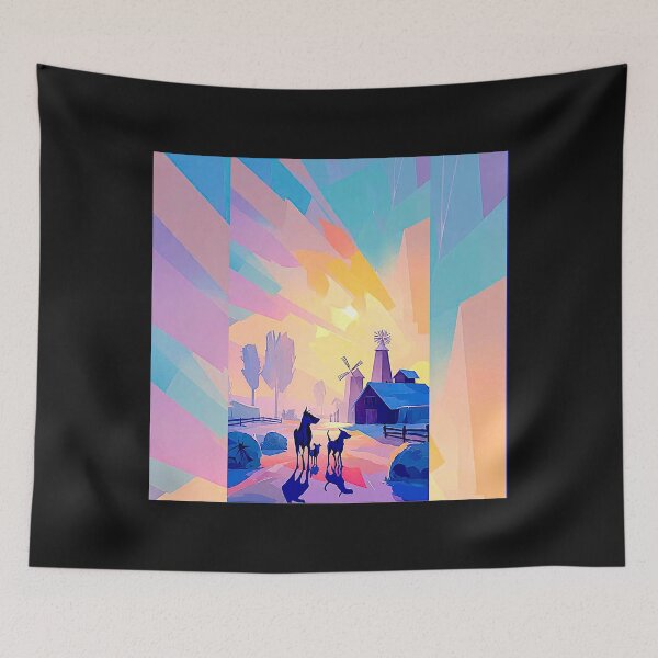 Item preview, Colorado Farm Sunrise – Vibrant Rural Landscape designed and sold by Helios Be. Lavsh.
