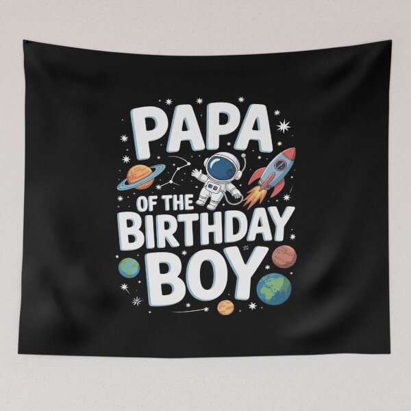 Item preview, Papa Of The Birthday Boy Astronaut Family Space Planets designed and sold by joyouartArt.