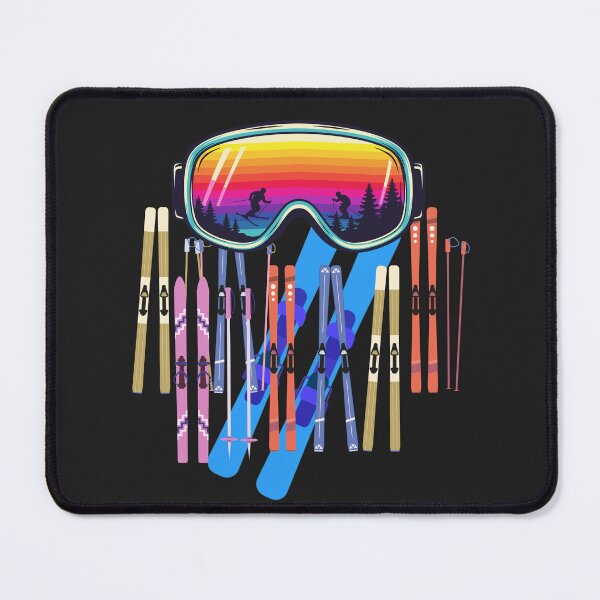 Item preview, Retro Ski Goggles Sunset Mountain Skis Vintage Winter Design. designed and sold by LunaPrintCo.