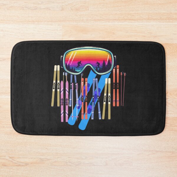 Item preview, Retro Ski Goggles Sunset Mountain Skis Vintage Winter Design. designed and sold by LunaPrintCo.