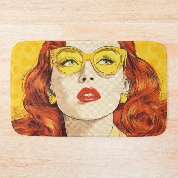 Item preview, Red-haired woman with yellow specs designed and sold by anytka.