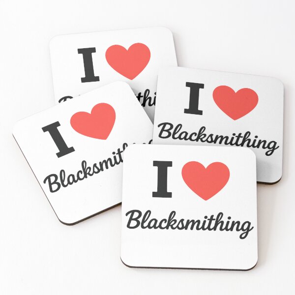 Item preview, I Love Blacksmithing | Forged in Fire Typography | Vintage Artisan Craft Design Celebrating Metalwork designed and sold by PaintedPixels01.