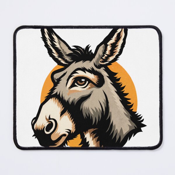 Item preview, Donkey Profile – Bold Graphic Animal Art designed and sold by ForeverPrintsOK.