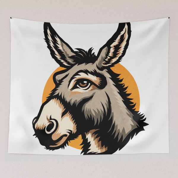 Item preview, Donkey Profile – Bold Graphic Animal Art designed and sold by ForeverPrintsOK.