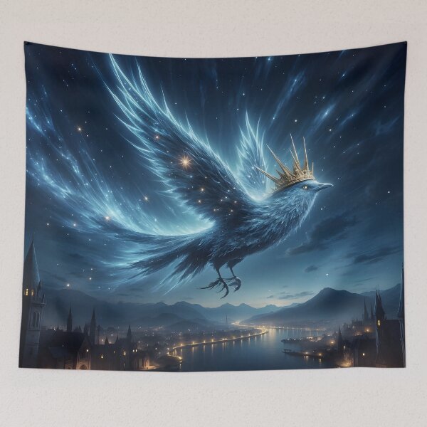 Item preview, Azure guardian of the midnight sky and starry dreams designed and sold by KunstGeist.