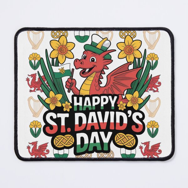 Item preview, Happy St. David's Day Welsh Dragon – Cute Dydd Gŵyl Dewi Design designed and sold by Midnight Veil Designs.