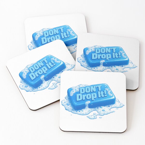 Item preview, Don’t Drop It Blue Soap Bar Illustration – Clean Humor Graphic Design designed and sold by SeriouslyArtistical.
