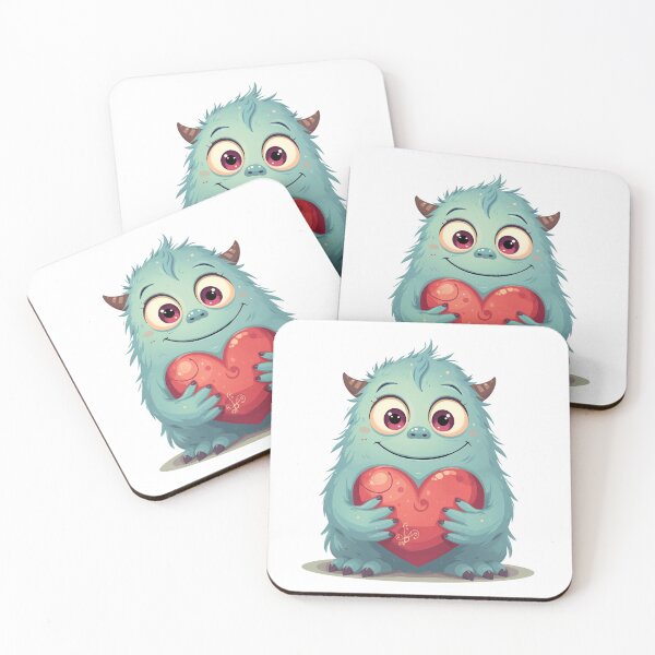 Item preview, A Cute Little Smiling Monster Holding a Heart designed and sold by somegreatthings.