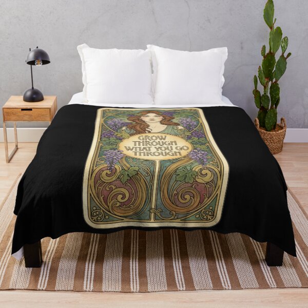 Item preview, Grow Through What You Go Through - Art Nouveau Wisteria Vintage Art designed and sold by freackly.