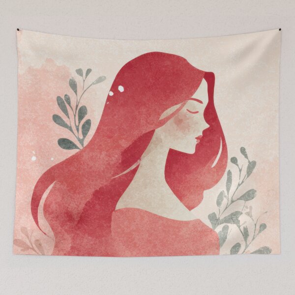 Item preview, Woman with red hair in profile view designed and sold by anytka.