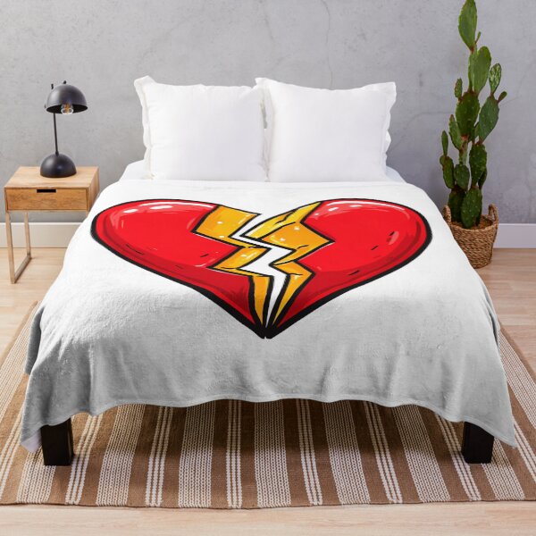 Item preview, Broken Heart Lightning Crack Saint Valentine's Day - Bold Heartbreak Art Print designed and sold by DesignArtist.ia.