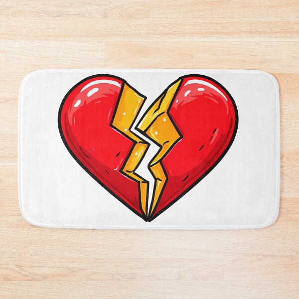 Item preview, Broken Heart Lightning Crack Saint Valentine's Day - Bold Heartbreak Art Print designed and sold by DesignArtist.ia.