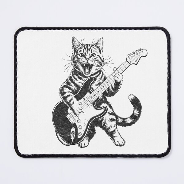 Item preview, Heavy Metal Cat Playing Electric Guitar designed and sold by TynesDesign.