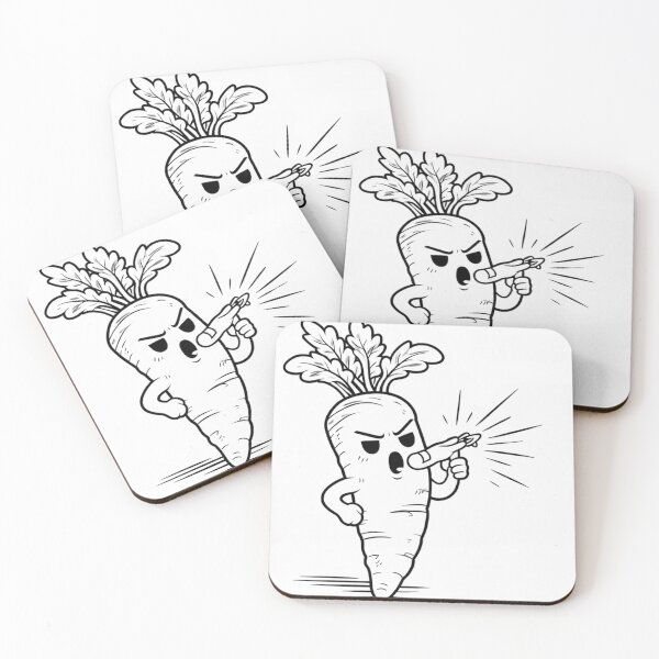 Item preview, Angry Carrot Snapping Fingers – “I’m Done” Mood (Black & White Line Art) designed and sold by ComedyInkFactor.
