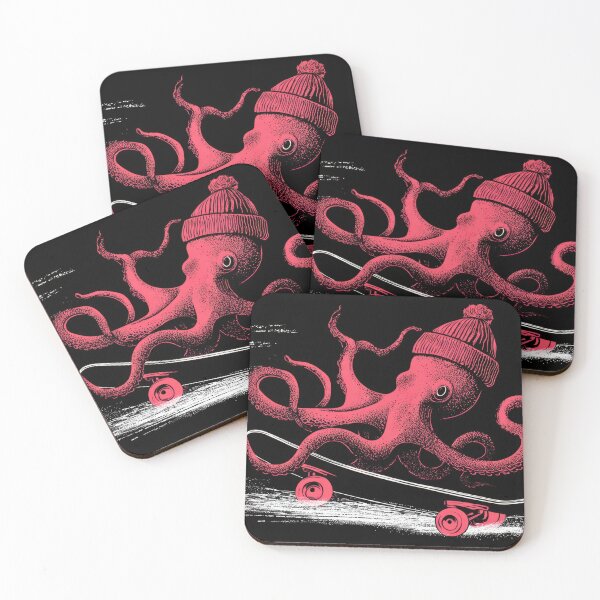 Item preview, Skateboarding octopus in red hat designed and sold by anytka.