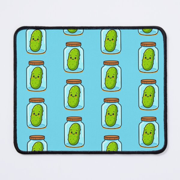 Item preview, Cute Pickle in a Jar – Kawaii Food Illustration designed and sold by Basma Designs | Funny Shirts, Stickers & Mugs.