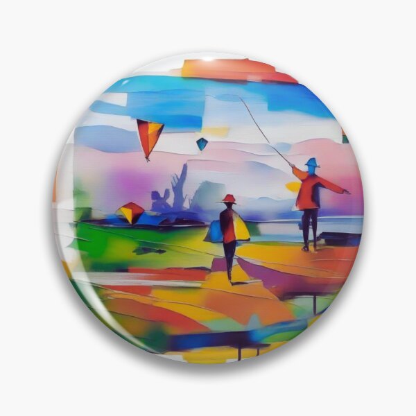 Item preview, Kite Flying in a Gusty Wind (oil on canvas). designed and sold by MPC-Mince-Pies.